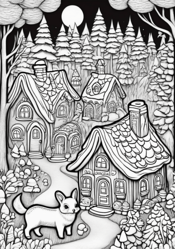 Unique Christmas Coloring Book - Digital Download - 11 Pages