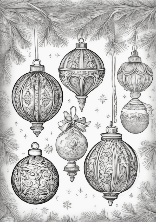 Christmas Coloring Book: Elegant Holiday Designs - 11 Pages - Image 2