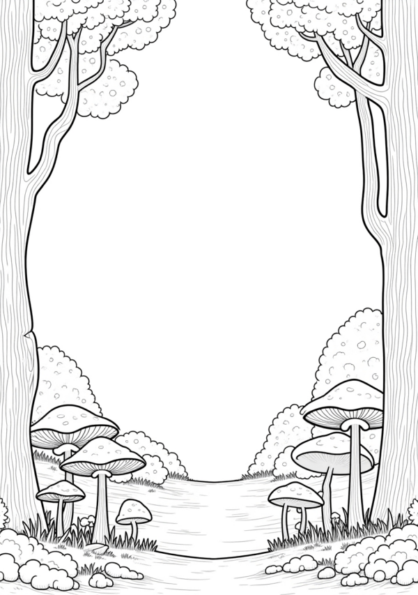 Halloween Mushroom Coloring Book - Digital Download - 11 Pages - Image 2