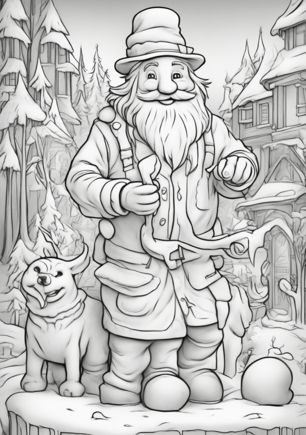 Christmas Coloring Book: Festive Nature Scenes - 11 Pages - Image 2