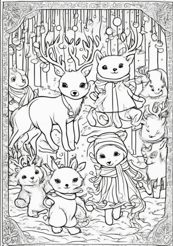 Christmas Coloring Book for Relaxation and Creativity - 11 Pages