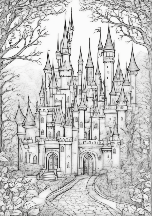 Christmas Castle Coloring Book for Peaceful Creativity - 11 Pages