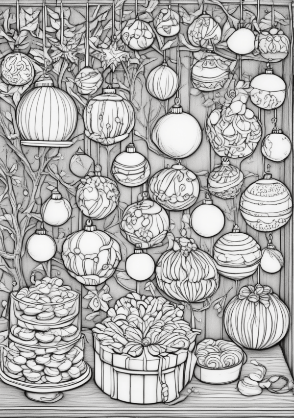 Christmas Coloring Book: Intricate Holiday Scenes - 11 Pages - Image 2