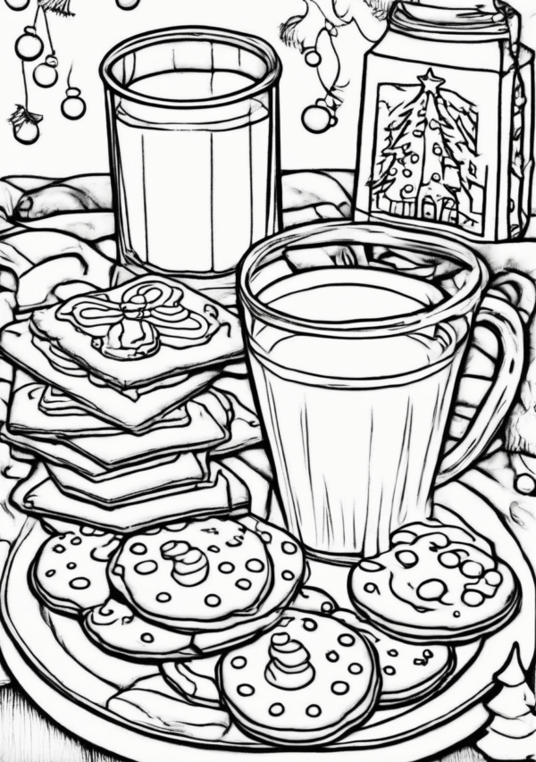 Christmas Cookie Coloring Book - Digital Download - 11 Pages