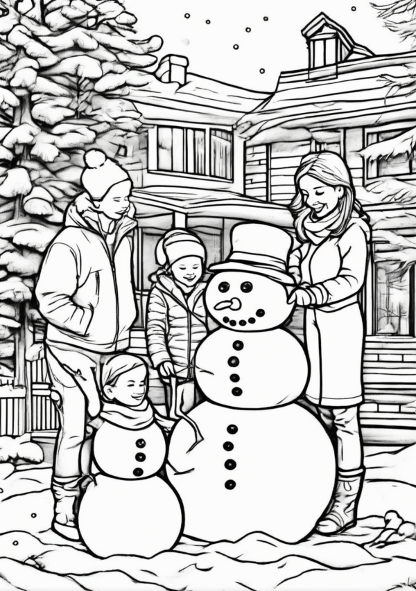 Cozy Christmas Coloring Book for Creative Relaxation - 11 Pages