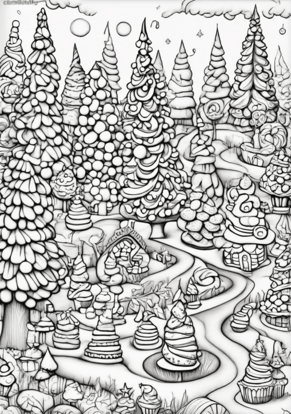 Christmas Coloring Book Digital Download - 11 Pages - Image 3