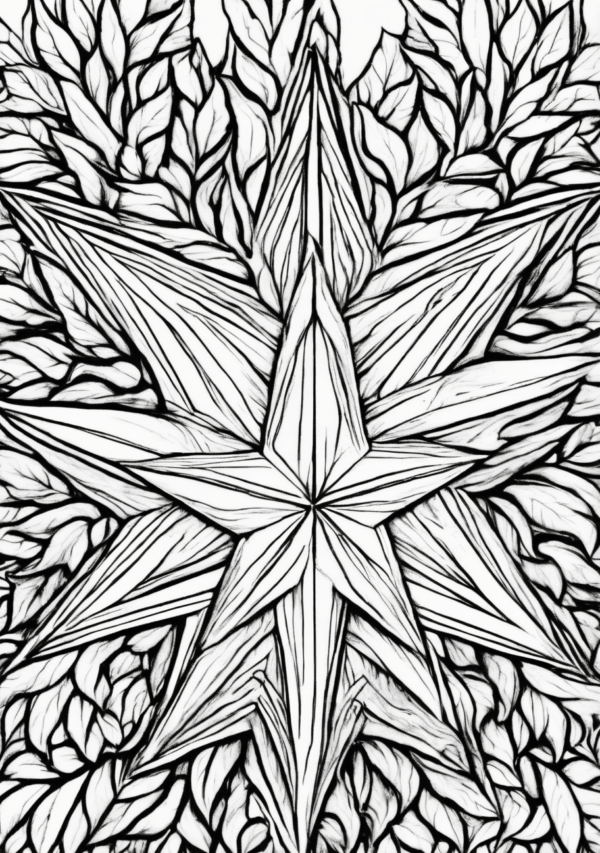 Christmas Star Coloring Book - Unique Digital Designs - 11 Pages