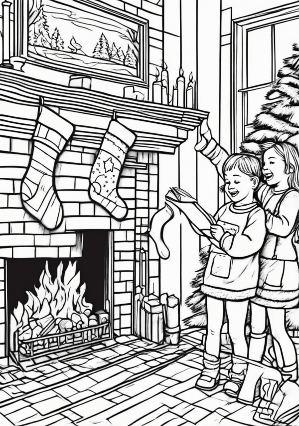 Beautiful Christmas Coloring Book Designs - 11 Pages