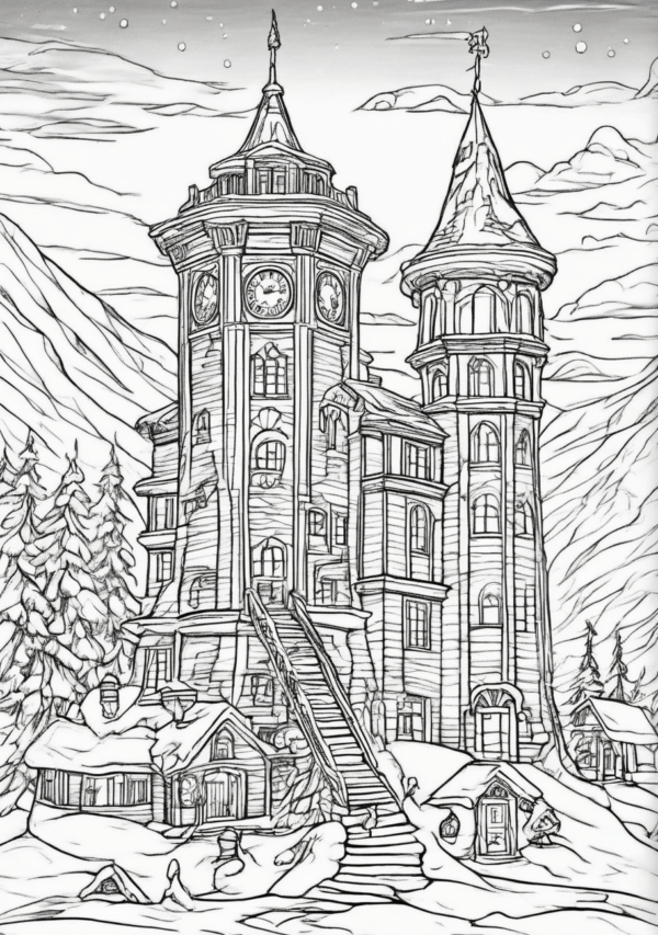 Christmas Wonderland Coloring Book - Digital Download - 11 Pages