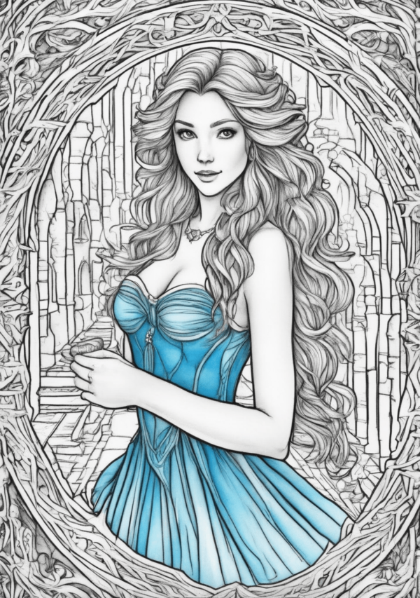 Christmas Fantasy Coloring Book Digital Download - 11 Pages - Image 2