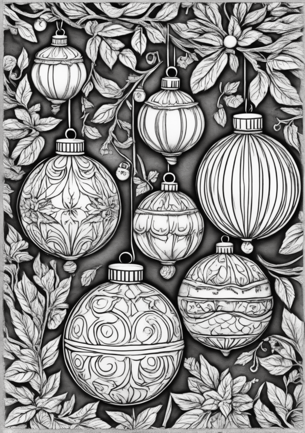 Christmas Coloring Book: Elegant Holiday Designs - 11 Pages - Image 3