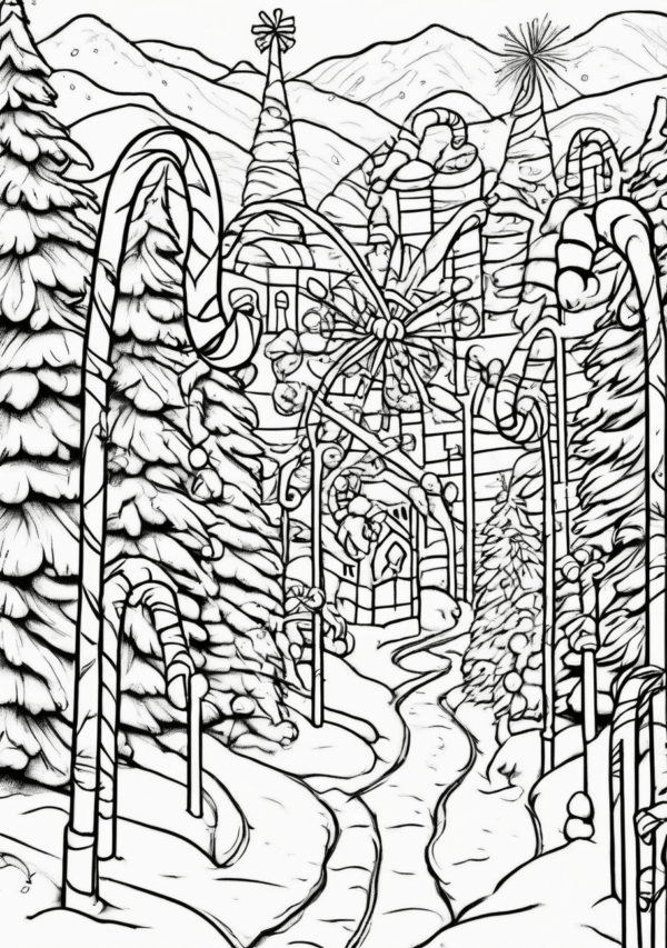 Christmas Coloring Book with Unique Festive Designs - 11 Pages - Image 2