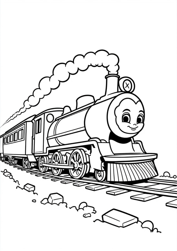 Halloween Train Coloring Book Digital Download - 10 Pages - Image 2