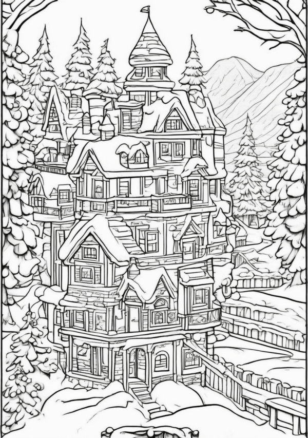 Christmas Wonderland Coloring Book Digital Download - 11 Pages - Image 2