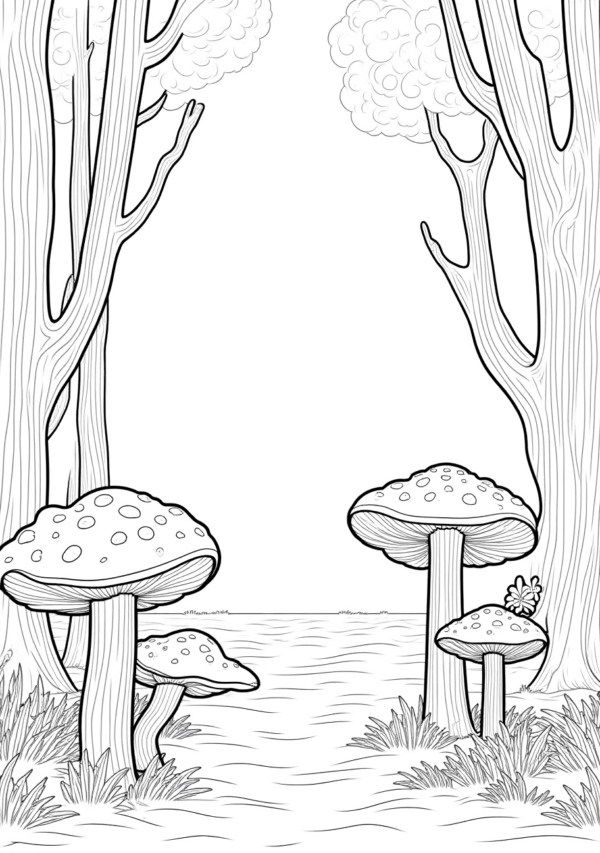 Halloween Mushroom Coloring Book - Digital Download - 11 Pages - Image 3