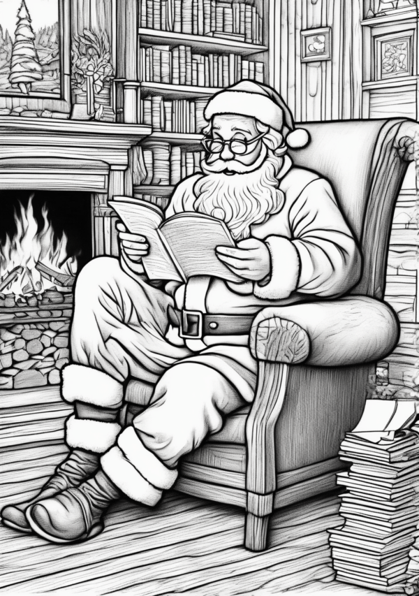 Cozy Christmas Coloring Book Download - 11 Pages