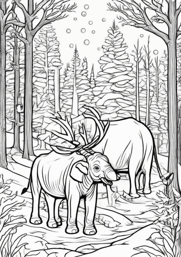 Christmas Nature Scenes Coloring Book Digital Download - 11 Pages - Image 3