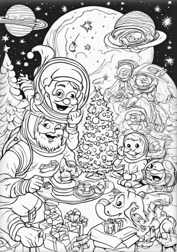 Stunning Christmas Scenes Coloring Book - 11 Pages