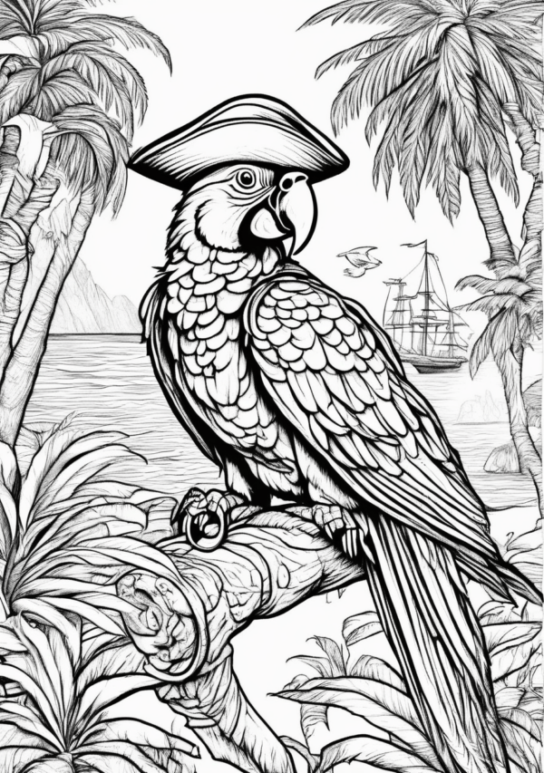 Intricate Christmas Parrots Coloring Book Digital Download - 11 Pages