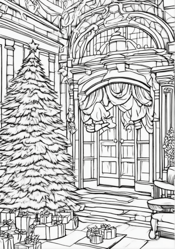 Christmas Coloring Book Digital Download - 11 Pages