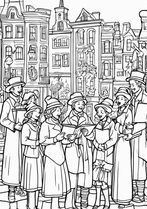 Intricate Christmas Scenes Coloring Book - 11 Pages - Image 3