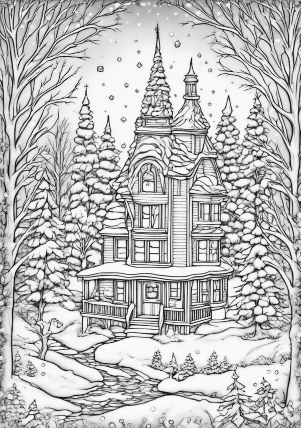 Intricate Christmas Coloring Book for Relaxation - 11 Pages