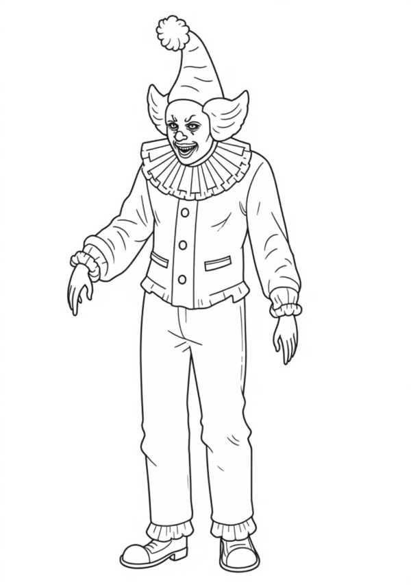 Halloween Clown Coloring Book Digital Download - 11 Pages