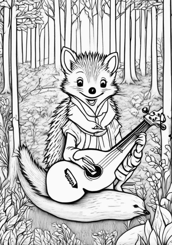 Christmas Coloring Book with Cute Hedgehog Designs - 11 Pages