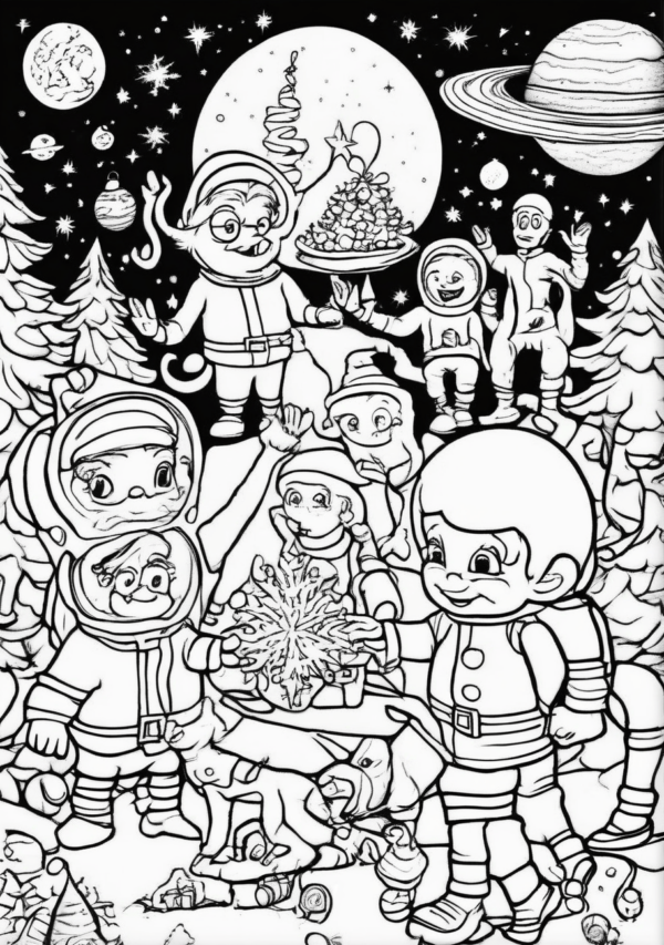 Stunning Christmas Scenes Coloring Book - 11 Pages - Image 2