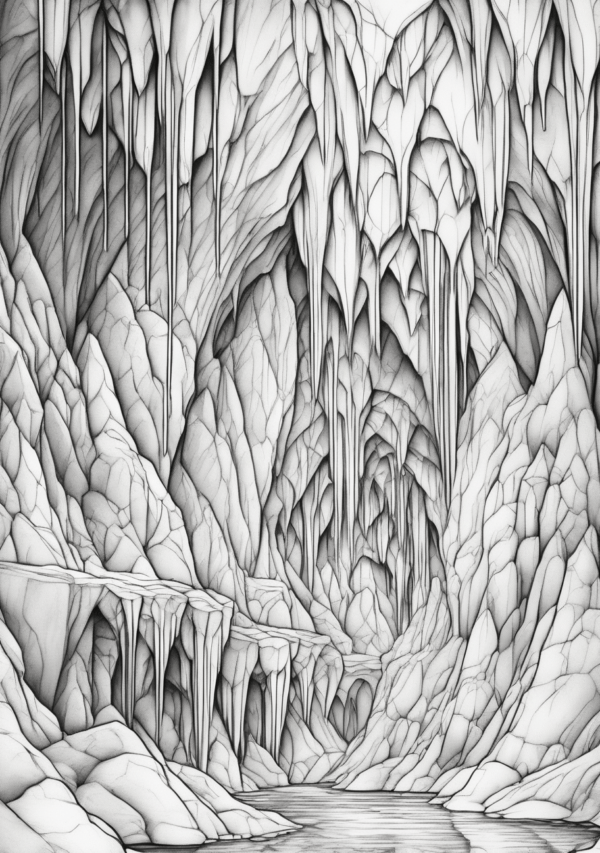 Christmas Cave Coloring Book: Unique Intricate Designs - 11 Pages - Image 2