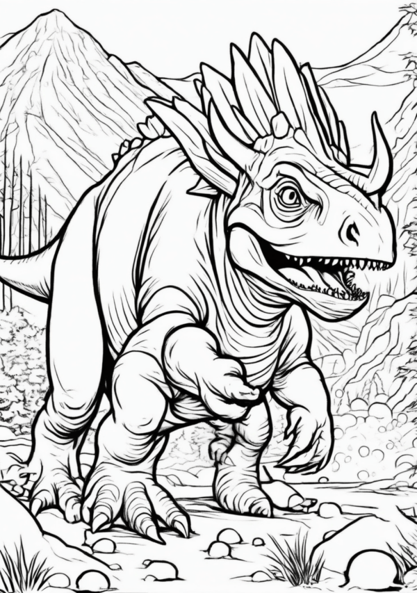 Christmas Dinosaur Coloring Book - Unique Creative Designs - 11 Pages