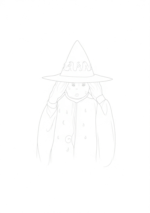 Enchanting Halloween Witches Coloring Book - 10 Pages - Image 3