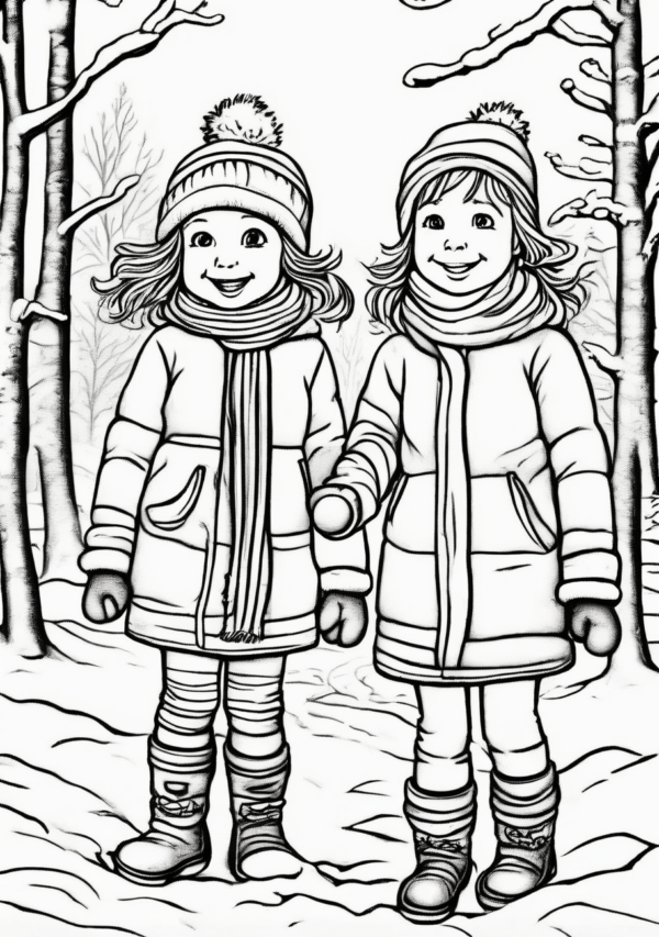 Christmas Coloring Book: Winter Kids Edition - 11 Pages