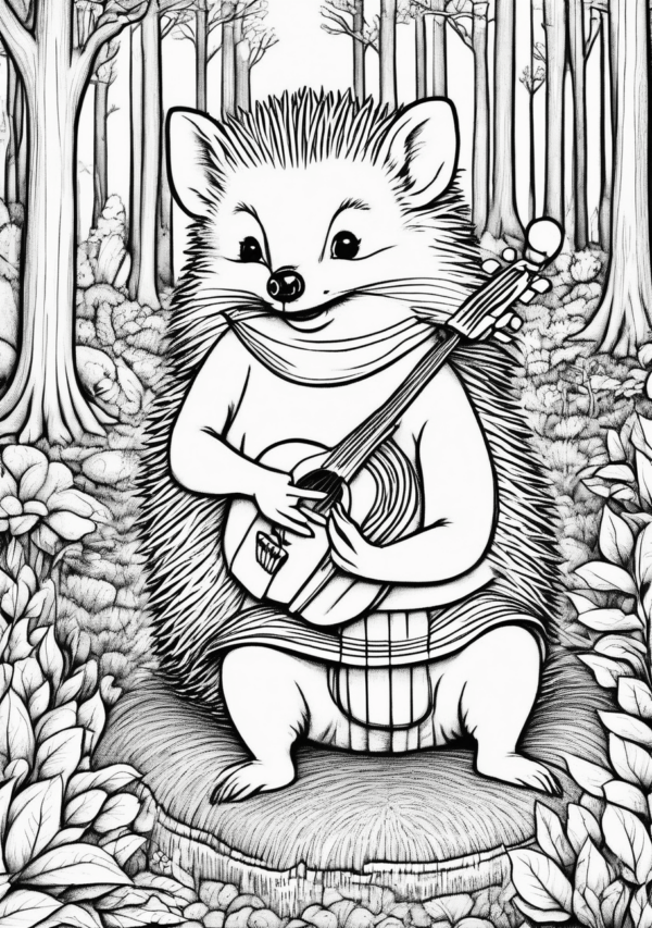 Christmas Coloring Book with Cute Hedgehog Designs - 11 Pages - Image 2