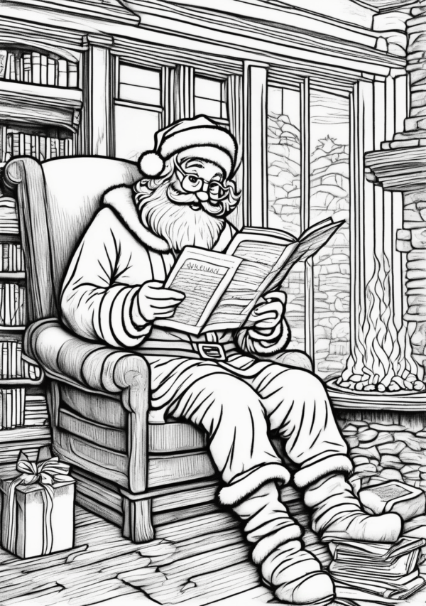 Cozy Christmas Coloring Book Download - 11 Pages - Image 2