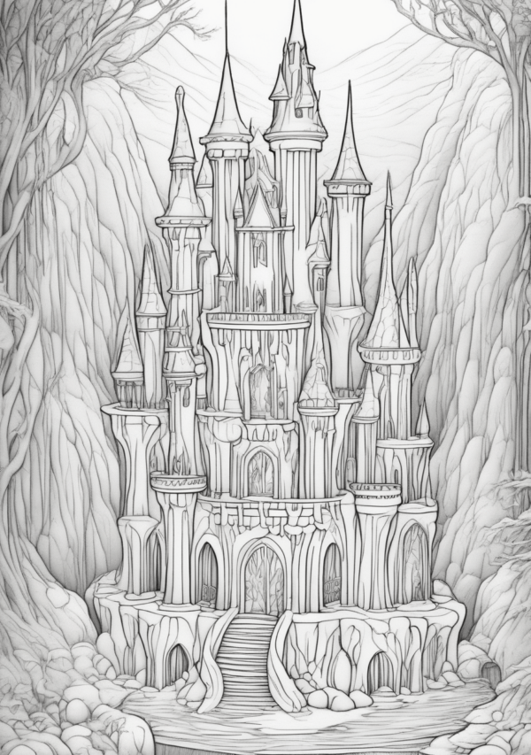 Christmas Castle Coloring Book: Intricate Designs - 11 Pages