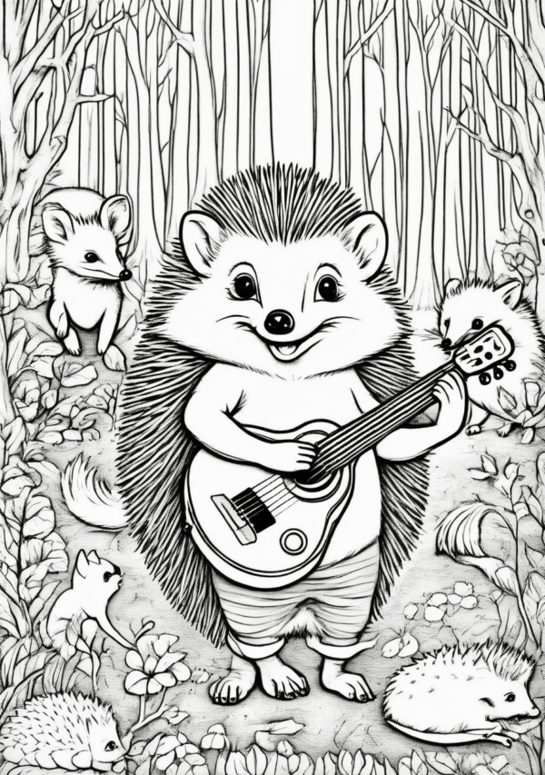 Christmas Coloring Book with Cute Hedgehog Designs - 11 Pages - Image 3