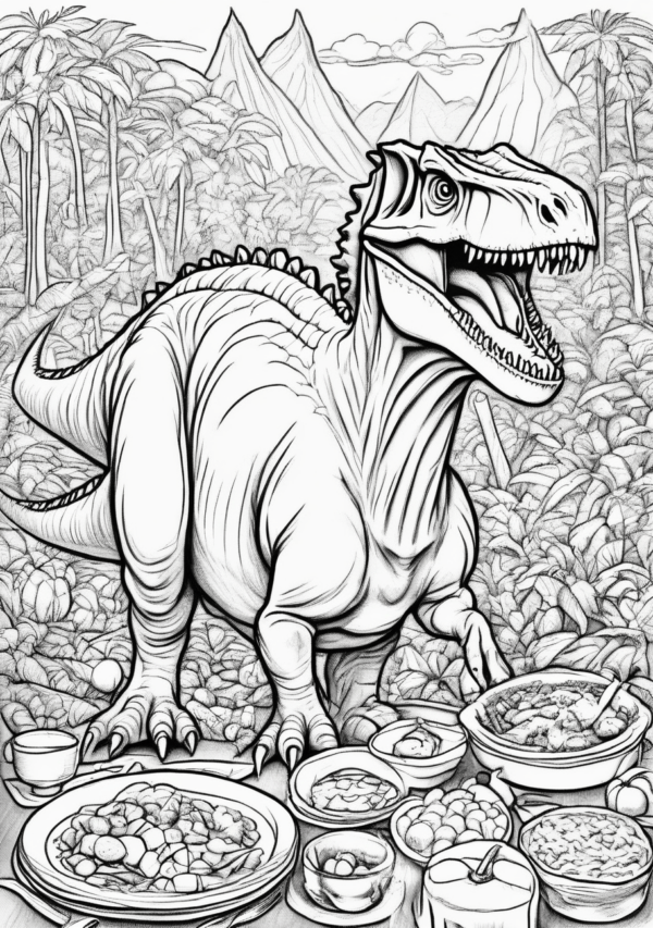 Christmas Dinosaur Coloring Book - 11 Pages - Image 2