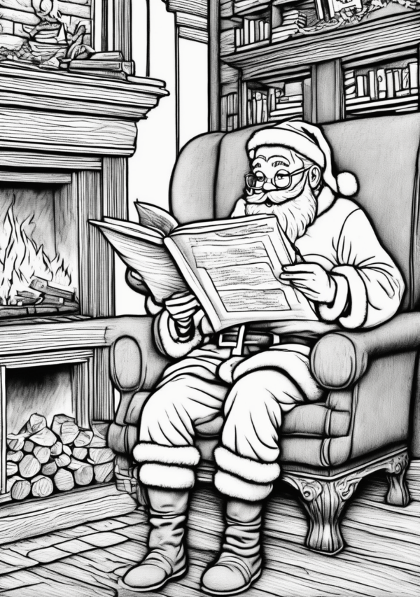 Cozy Christmas Coloring Book Download - 11 Pages - Image 3