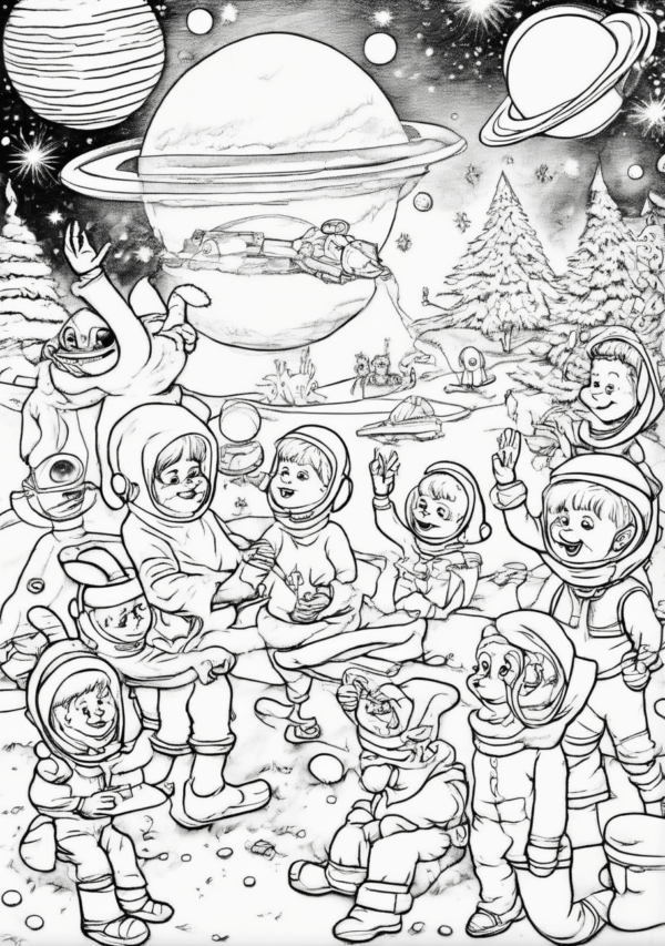 Stunning Christmas Scenes Coloring Book - 11 Pages - Image 3