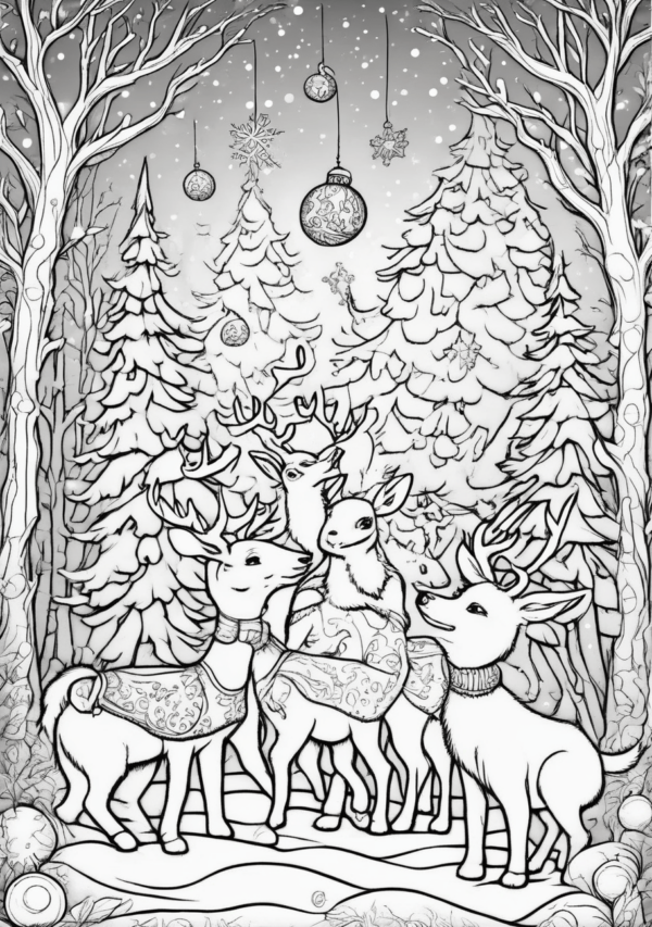 Christmas Coloring Book for Relaxation and Creativity - 11 Pages - Image 2