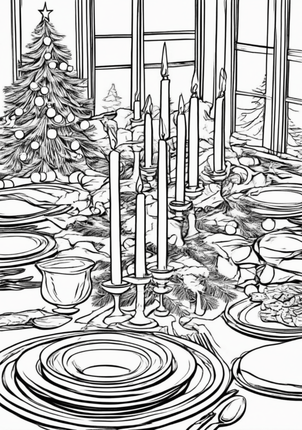 Christmas Coloring Book: Tranquil Holiday Scenes - 11 Pages