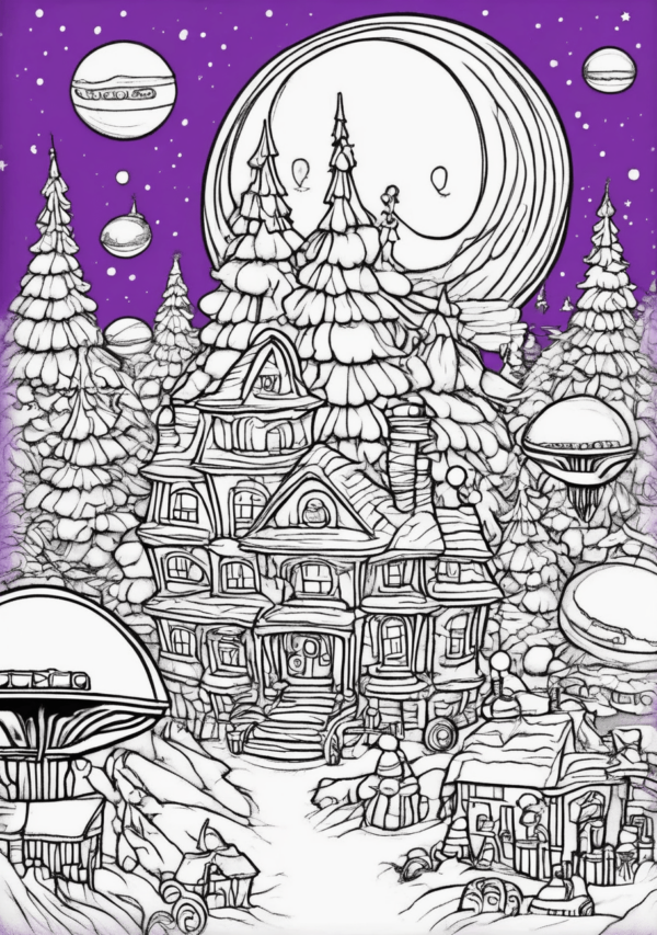 Enchanting Christmas Coloring Book Digital Download - 11 Pages - Image 2