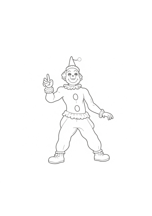 Halloween Clown Coloring Book Digital Download - 11 Pages - Image 2