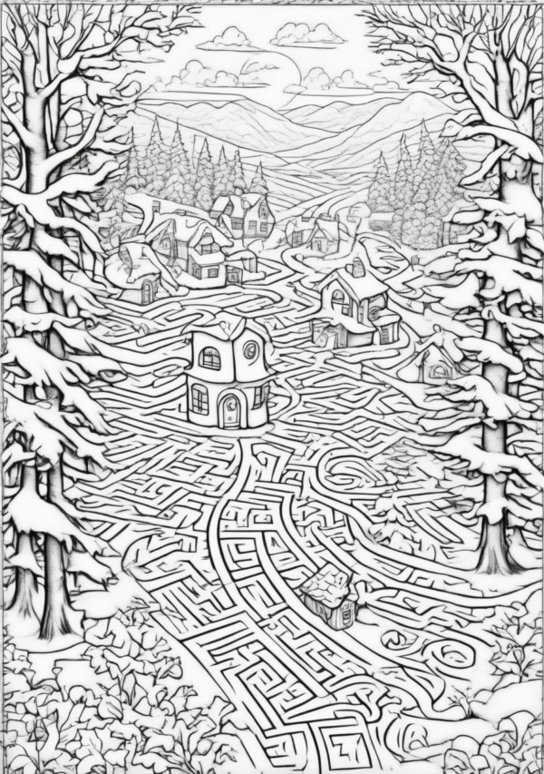 Christmas Wonderland Coloring Book - 11 Pages