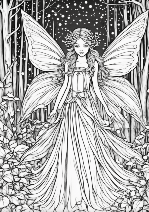 Christmas Fairy Coloring Book: A Calming Creative Outlet - 11 Pages