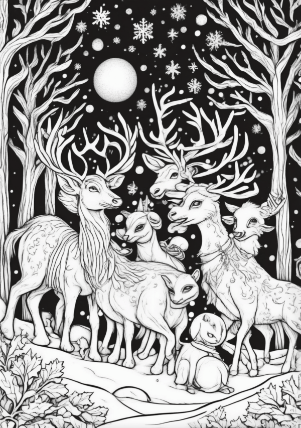 Christmas Coloring Book for Relaxation and Creativity - 11 Pages - Image 3