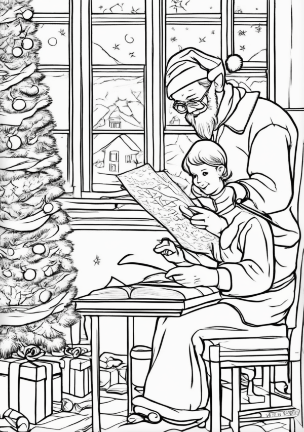 Festive Christmas Coloring Book: Relax and Unwind - 11 Pages