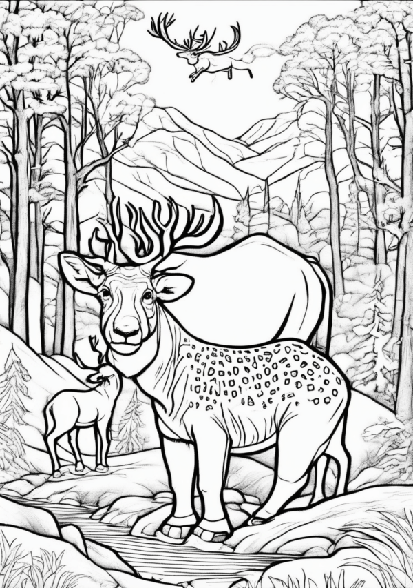 Christmas Nature Scenes Coloring Book Digital Download - 11 Pages - Image 4