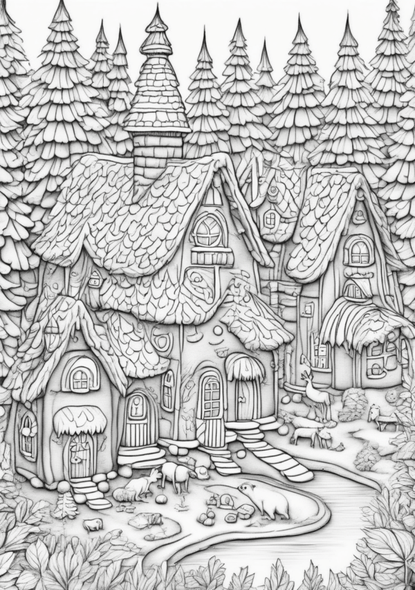 Unique Christmas Coloring Book - Digital Download - 11 Pages - Image 4